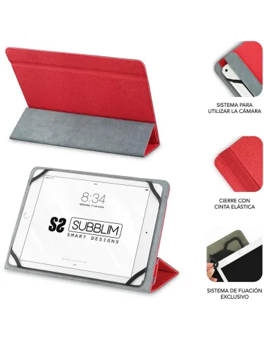 Subblim Freecam Funda Universal para Tablet 10,1" Rojo