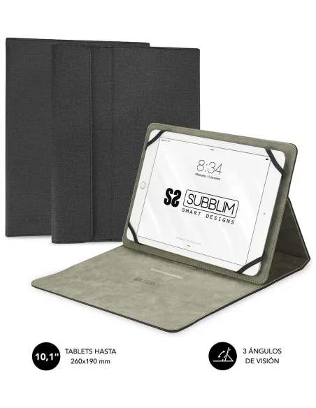 Subblim Clever Funda Universal para Tablet 10,1" Negro