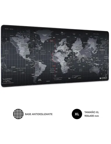 Subblim XL World SUB-MP-01PUW01 Alfombrilla Negra