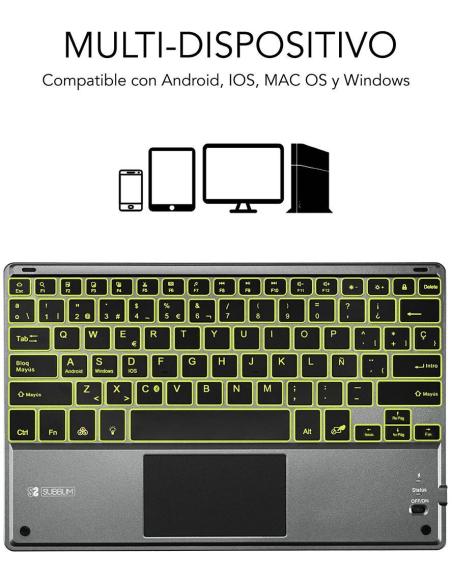 Subblim SUB-KBT-SMBT51 Teclado Inalámbrico Gris