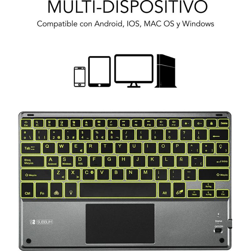 Subblim SUB-KBT-SMBT51 Teclado Inalámbrico Gris