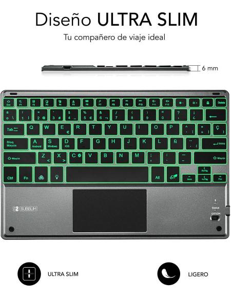 Subblim SUB-KBT-SMBT51 Teclado Inalámbrico Gris