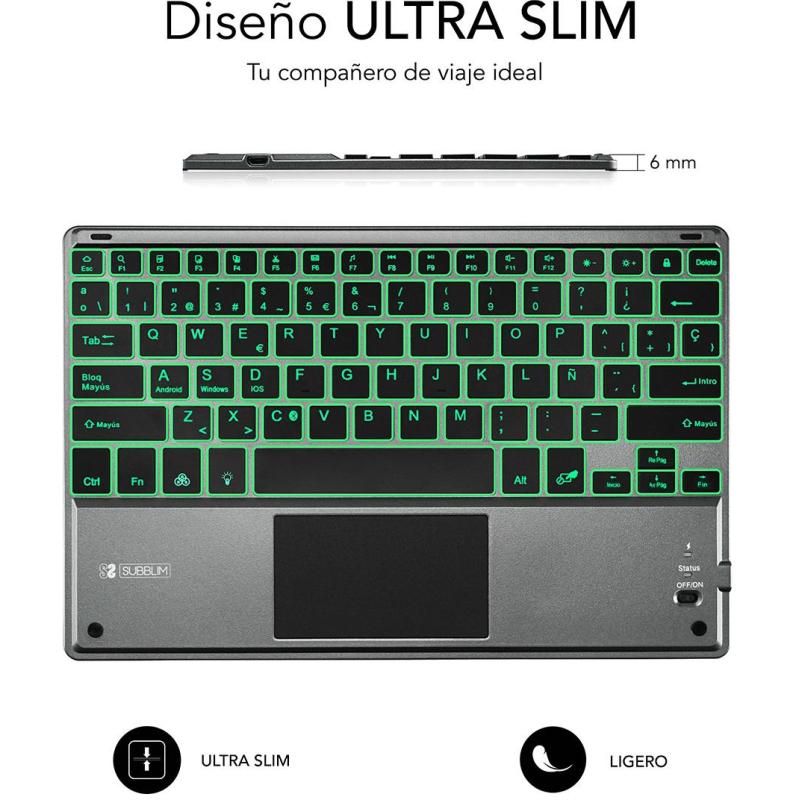 Subblim SUB-KBT-SMBT51 Teclado Inalámbrico Gris