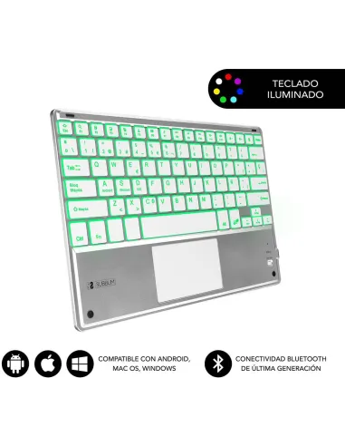 Subblim SUB-KBT-SMBT50 Teclado Inalámbrico Plata