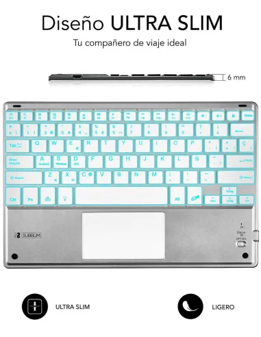 Subblim SUB-KBT-SMBT50 Teclado Inalámbrico Plata