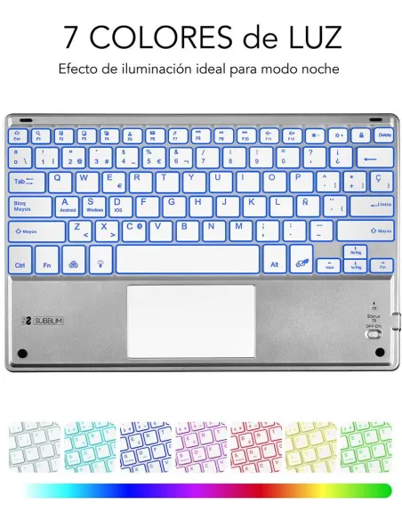 Subblim SUB-KBT-SMBT50 Teclado Inalámbrico Plata