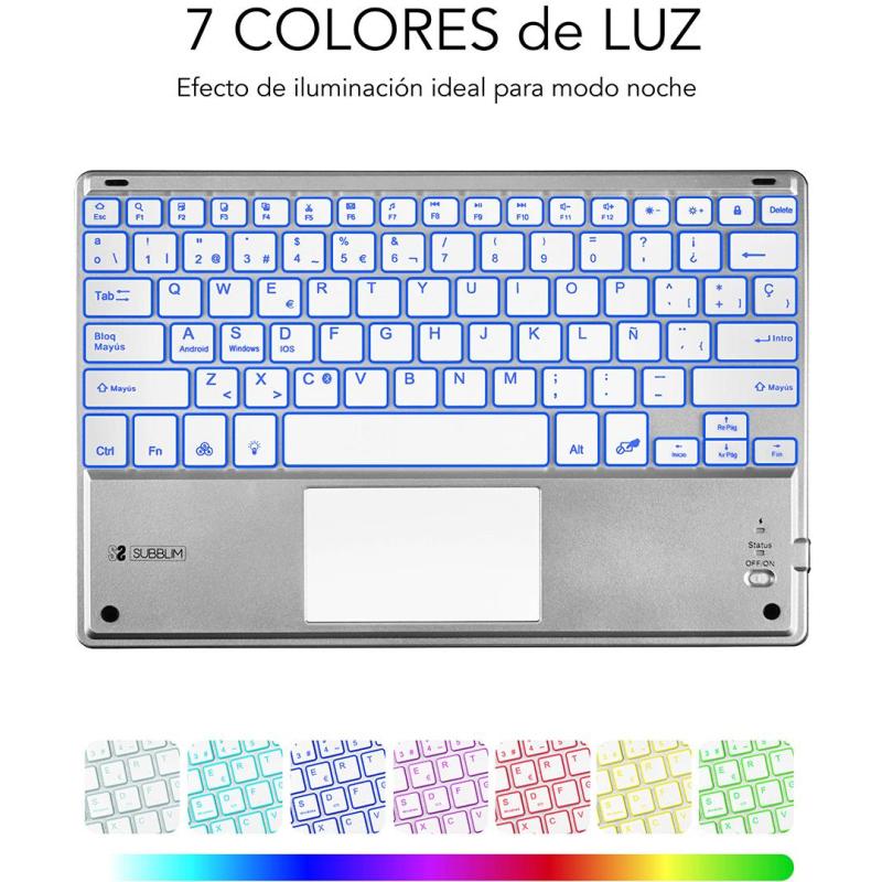 Subblim SUB-KBT-SMBT50 Teclado Inalámbrico Plata