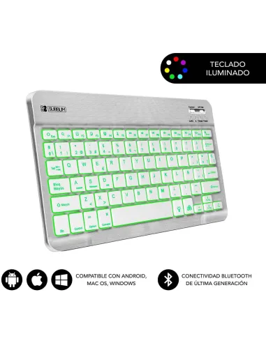Subblim SUB-KBT-SMBL30 Teclado Inalámbrico Plata