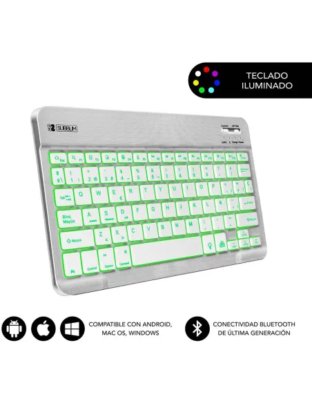 Subblim SUB-KBT-SMBL30 Teclado Inalámbrico Plata