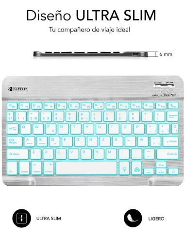Subblim SUB-KBT-SMBL30 Teclado Inalámbrico Plata