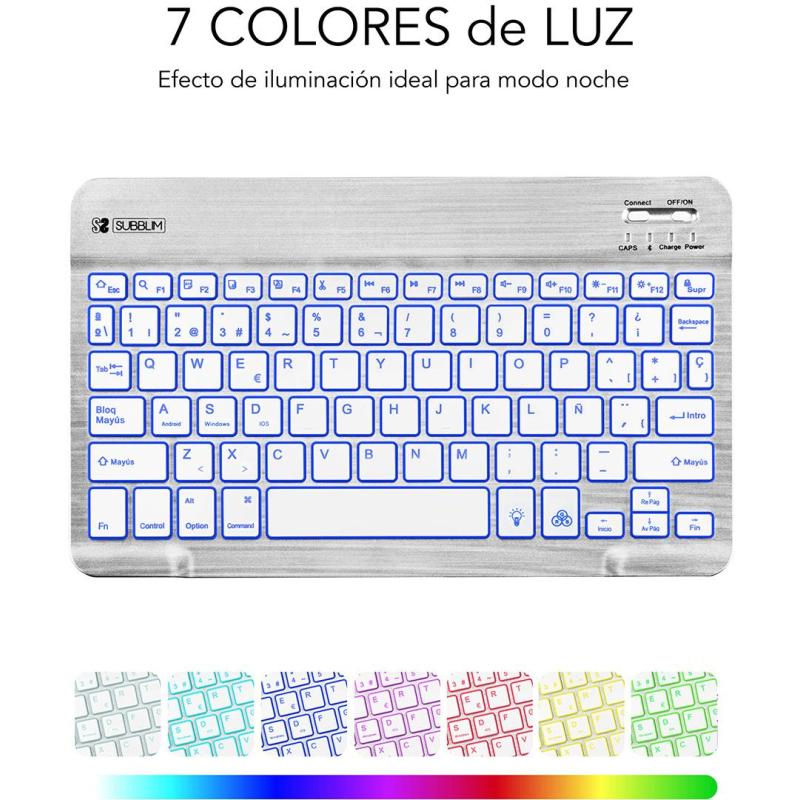 Subblim SUB-KBT-SMBL30 Teclado Inalámbrico Plata