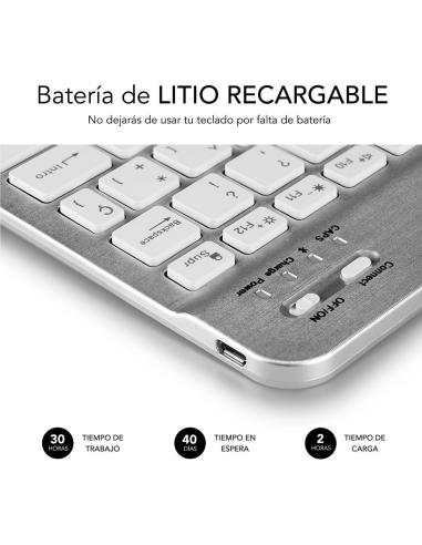 Subblim SUB-KBT-SMBL30 Teclado Inalámbrico Plata