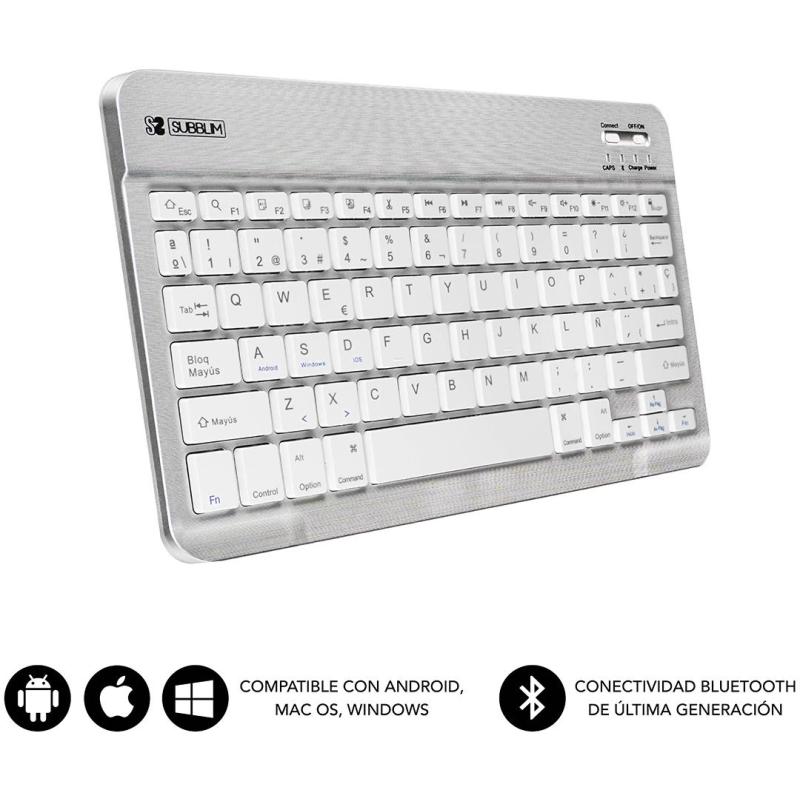 Subblim SUB-KBT-SM0001 Teclado Bluetooth Plata