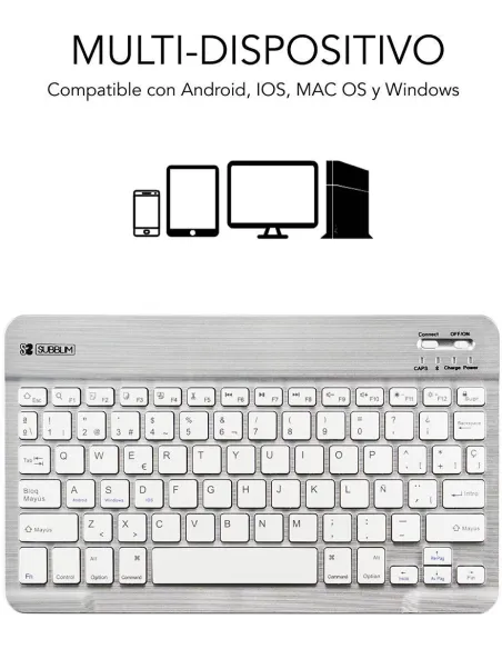 Subblim SUB-KBT-SM0001 Teclado Bluetooth Plata