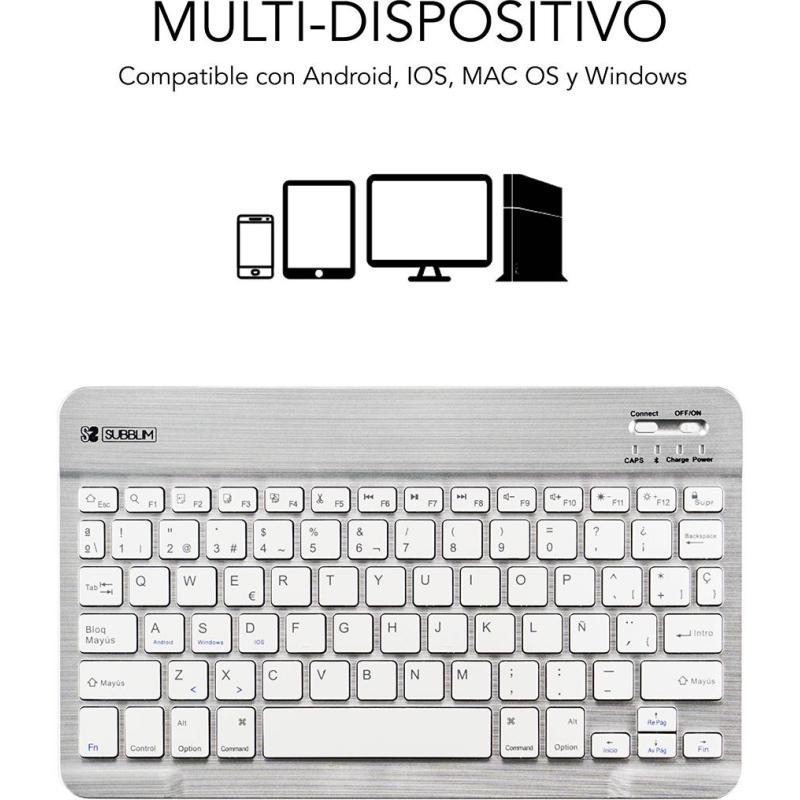 Subblim SUB-KBT-SM0001 Teclado Bluetooth Plata