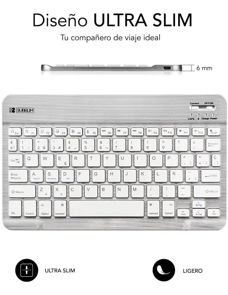 Subblim SUB-KBT-SM0001 Teclado Bluetooth Plata