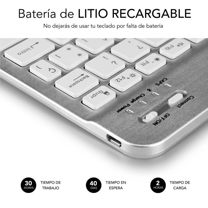 Subblim SUB-KBT-SM0001 Teclado Bluetooth Plata