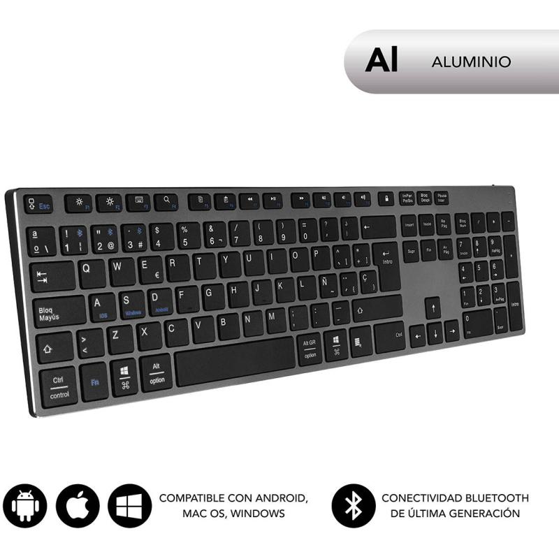 Subblim SUB-KB-3ADE301 Teclado Inalámbrico Gris