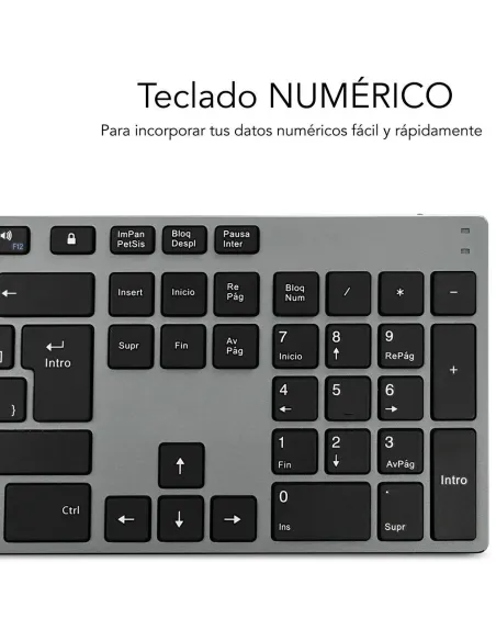 Subblim SUB-KB-3ADE301 Teclado Inalámbrico Gris