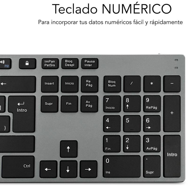 Subblim SUB-KB-3ADE301 Teclado Inalámbrico Gris