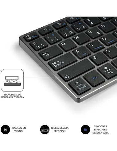 Subblim SUB-KB-3ADE301 Teclado Inalámbrico Gris