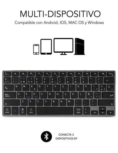 Subblim SUB-KB-3ADC201 Teclado Inalámbrico Negro