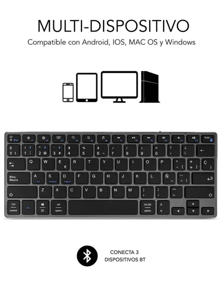 Subblim SUB-KB-3ADC201 Teclado Inalámbrico Negro