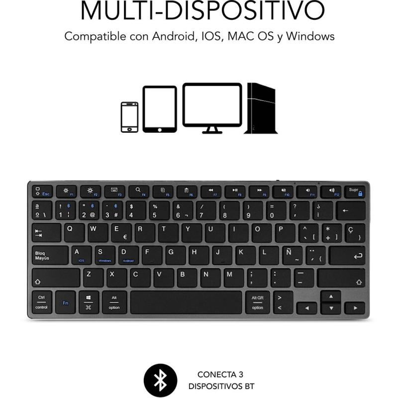 Subblim SUB-KB-3ADC201 Teclado Inalámbrico Negro