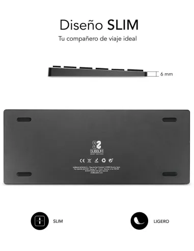 Subblim SUB-KB-3ADC201 Teclado Inalámbrico Negro