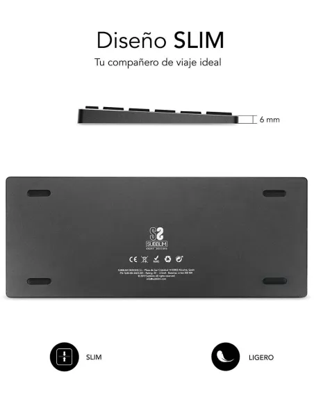 Subblim SUB-KB-3ADC201 Teclado Inalámbrico Negro