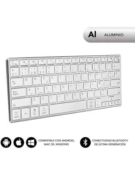 Subblim SUB-KB-3ADC200 Teclado Inalámbrico Plata