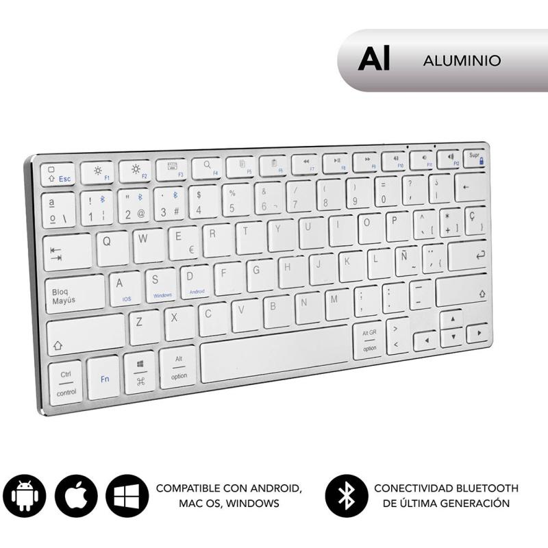 Subblim SUB-KB-3ADC200 Teclado Inalámbrico Plata