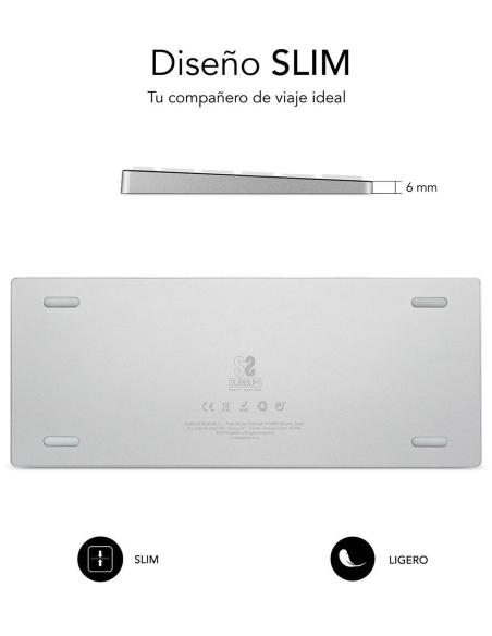 Subblim SUB-KB-3ADC200 Teclado Inalámbrico Plata