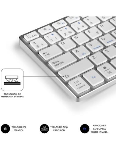 Subblim SUB-KB-3ADC200 Teclado Inalámbrico Plata