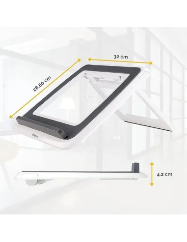 Fellowes 8210101 Soporte para Portátil hasta 17" Gris/Blanco