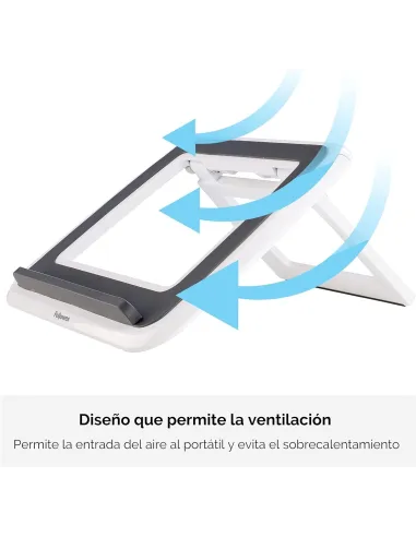Fellowes 8210101 Soporte para Portátil hasta 17" Gris/Blanco