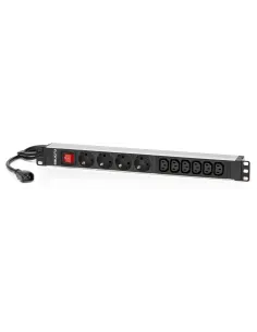 Salicru SPS PDU Regleta 4 Tomas Schuko + 6 Tomas IEC con Interruptor para Rack 19"-1331541