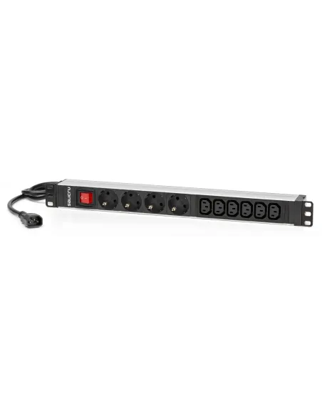 Salicru SPS PDU Regleta 4 Tomas Schuko + 6 Tomas IEC con Interruptor para Rack 19"