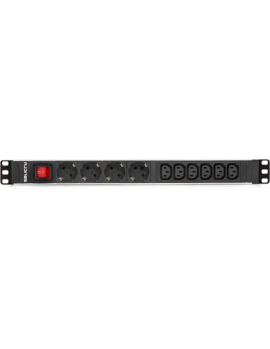 Salicru SPS PDU Regleta 4 Tomas Schuko + 6 Tomas IEC con Interruptor para Rack 19"