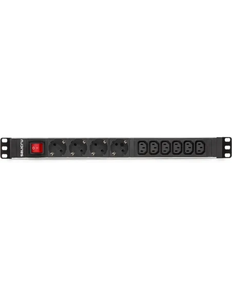 Salicru SPS PDU Regleta 4 Tomas Schuko + 6 Tomas IEC con Interruptor para Rack 19"