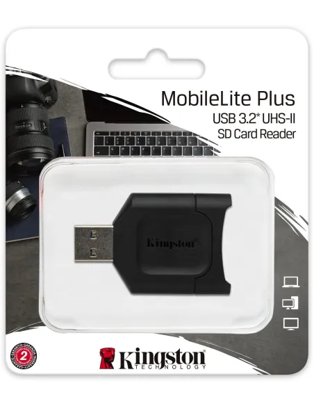 Kingston MobileLite Plus MLP Lector de Tarjetas USB-A 3.2 Negro