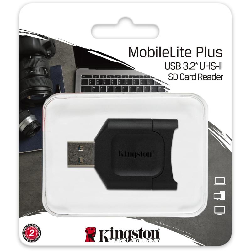 Kingston MobileLite Plus MLP Lector de Tarjetas USB-A 3.2 Negro