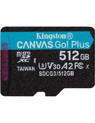 Kingston Canvas Go Plus MicroSDXC 512GB UHS-I U3 V30 Clase 10