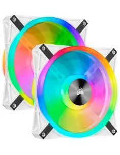Corsair iCUE QL140 RGB PWM Dual Fan con Lighting Node Core Blanco 140mm
