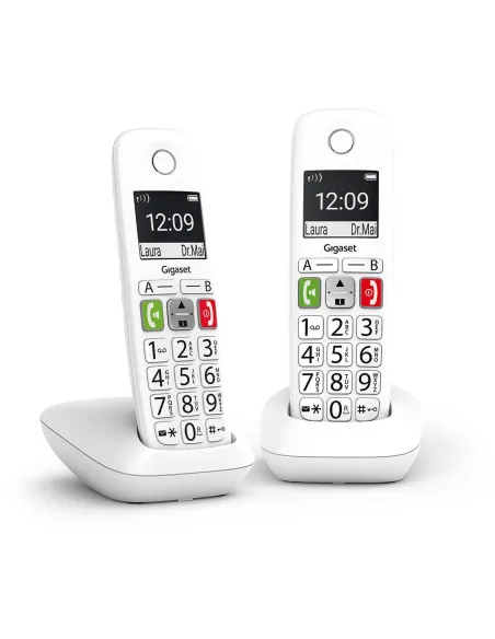 Gigaset E290 Duo Teléfono Inalámbrico Blanco