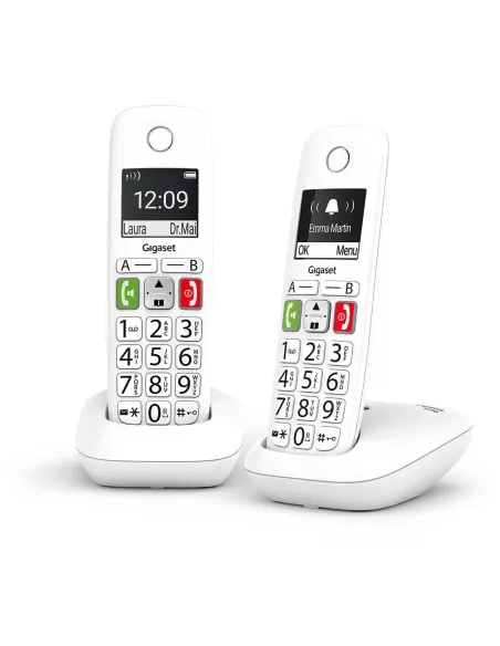 Gigaset E290 Duo Teléfono Inalámbrico Blanco