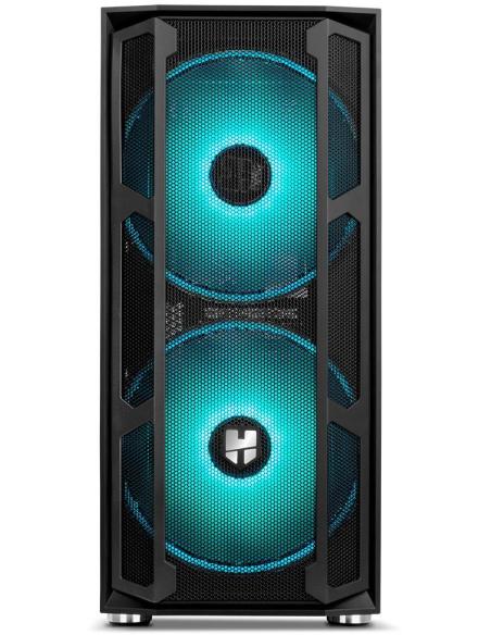 Nox Hummer Nova Cristal Templado USB 3.0 aRGB Negro