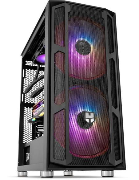 Nox Hummer Nova Cristal Templado USB 3.0 aRGB Negro