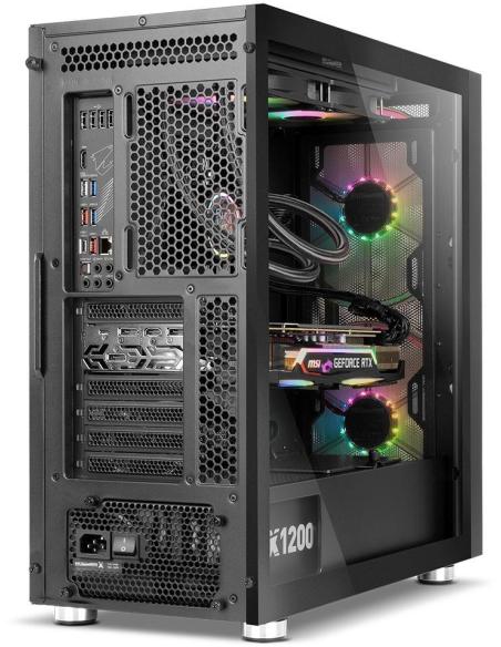 Nox Hummer Nova Cristal Templado USB 3.0 aRGB Negro