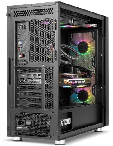 Nox Hummer Nova Cristal Templado USB 3.0 aRGB Negro